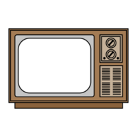 old school television in technology illustration design. png