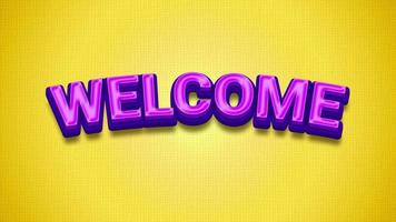 text effect for welcome banner video