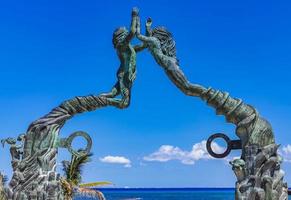 Portal Maya in the Fundadores park Playa del Carmen Mexico. photo