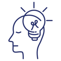 head icon for mental health and emotion symbol png