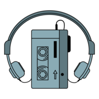 music player in old school technology illustration png