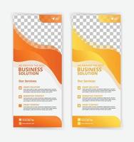 Corporate business roll up banner design template vector