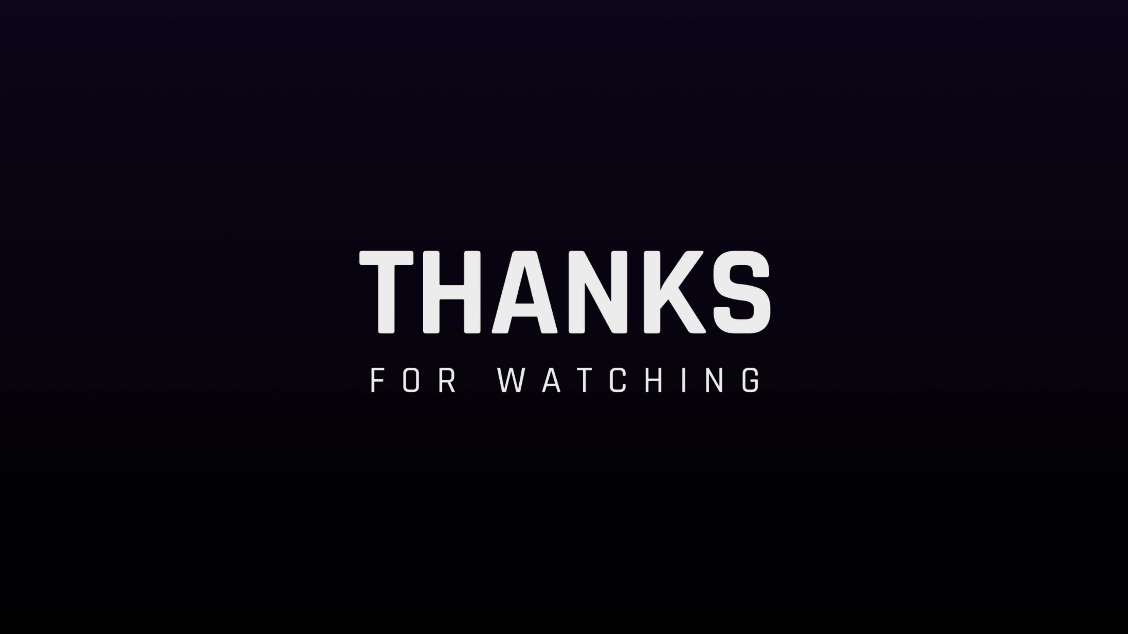 Cool and Modern Thanks For Watching Text Animation, Please Like Share ...