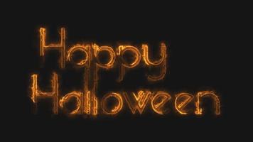 gelukkig halloween brand tekst eng animatie video