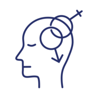 head icon for mental health and emotion symbol png