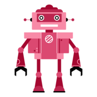 söt robot i hand dragen illustration design png