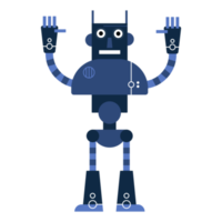 söt robot i hand dragen illustration design png