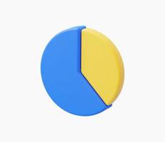 3d Realistic Pie chart Vector illustration