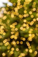 bokeh garland background. Abstract festive backdrop. greeting card for christmas and winter holidays photo