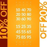 percent number discount strip tag design element set vector