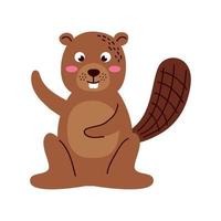 cute squirrel animal kawaii vector