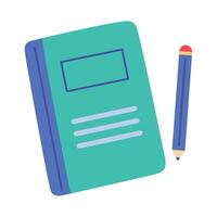 notebook and pencil vector