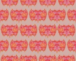 fabric ikat seamless pattern geometric ethnic traditional embroidery style.Design for background,carpet,mat,sarong,clothing, illustration. photo
