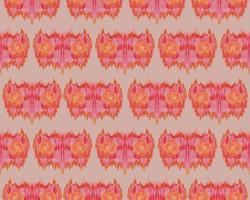 fabric ikat seamless pattern geometric ethnic traditional embroidery style.Design for background,carpet,mat,sarong,clothing, illustration. photo