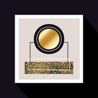 golden circle in picture vector