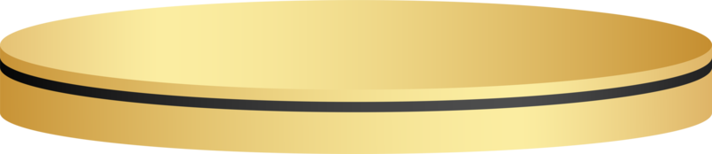 pódio de ouro elegante com faixa preta 1 palco perfeito para publicidade de design de elemento ou promoção de mídia social png