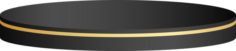 élégant podium noir avec bande dorée 1 étage parfait pour la publicité de conception d'éléments ou la promotion des médias sociaux png