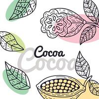 cocoa lettering frame vector