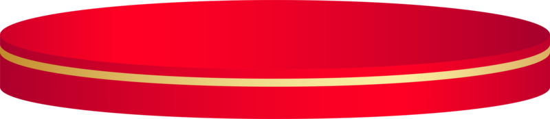 élégant podium rouge avec bande dorée 1 étage parfait pour la publicité de conception d'éléments ou la promotion des médias sociaux png