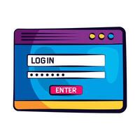 login account template vector