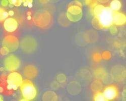 Golden bokeh light illustration with sparkle and glitter, blurred light background, Christmas and New Year background concept. photo