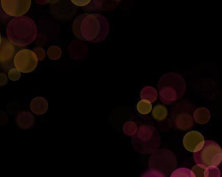 Golden bokeh light illustration with sparkle and glitter, blurred light background, Christmas and New Year background concept. photo