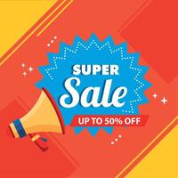 super sale banner vector