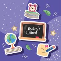 back to school lettering vector