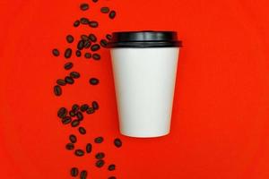 take away coffee cup empty blank copy space for your design text or banner of brand photo