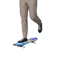 skateboard 3d utgör modell illustration png