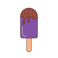 purple ice cream stick vector