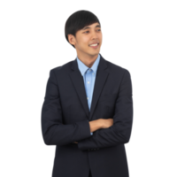 Handsome asian business man cutout, Png file