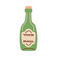 wine bottle drink vector