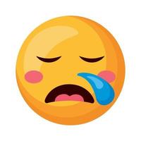 emoji face with flu vector