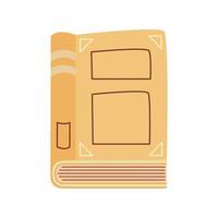yellow book closed vector