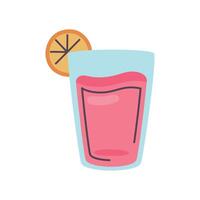 pink smoothie and orange vector