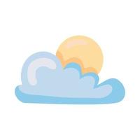 cloud and sun vector