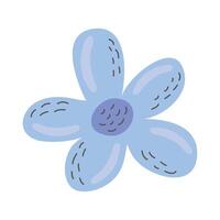 blue flower garden vector