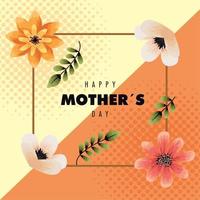 happy mothers day postcard vector