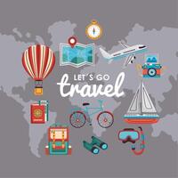 lets go travel message vector