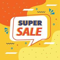 super sale lettering vector
