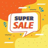 super sale lettering vector