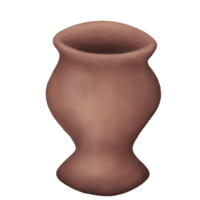 jarrón hecho de cerámica antigua en ilustración de estilos de acuarela