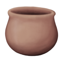 Ancient Pottery in the Shape of a Cylinder in Illustration of Watercolor styles png