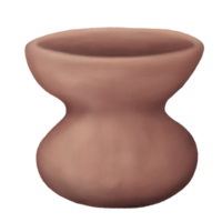 Ancient Pottery has a Tall Form and a Large Mouth in Illustration of Watercolor styles png