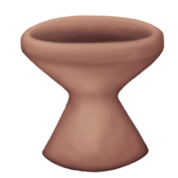 antico Champagne a forma di vetro terracotta mano disegno nel illustrazione di acquerello stili png