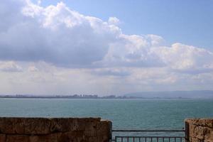 Clouds in the sky over the Mediterranean Sea. photo