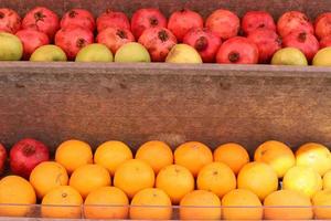 Vegetables and fruits are sold at a bazaar in Israel. photo