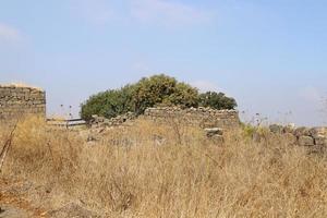 katzrin israel 1 de octubre de 2019. gamla es una antigua ciudad judía en la ladera occidental de los altos del golán. foto