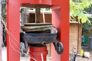 Haifa Israel October 29, 2020. Old agricultural machinery in a kibbutz in Israel. photo